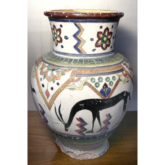 DA5-144: Mid 20th Century Decorative Urn with Animal Design