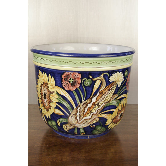 DA5-166: Hand Painted Italian Majolica Planter