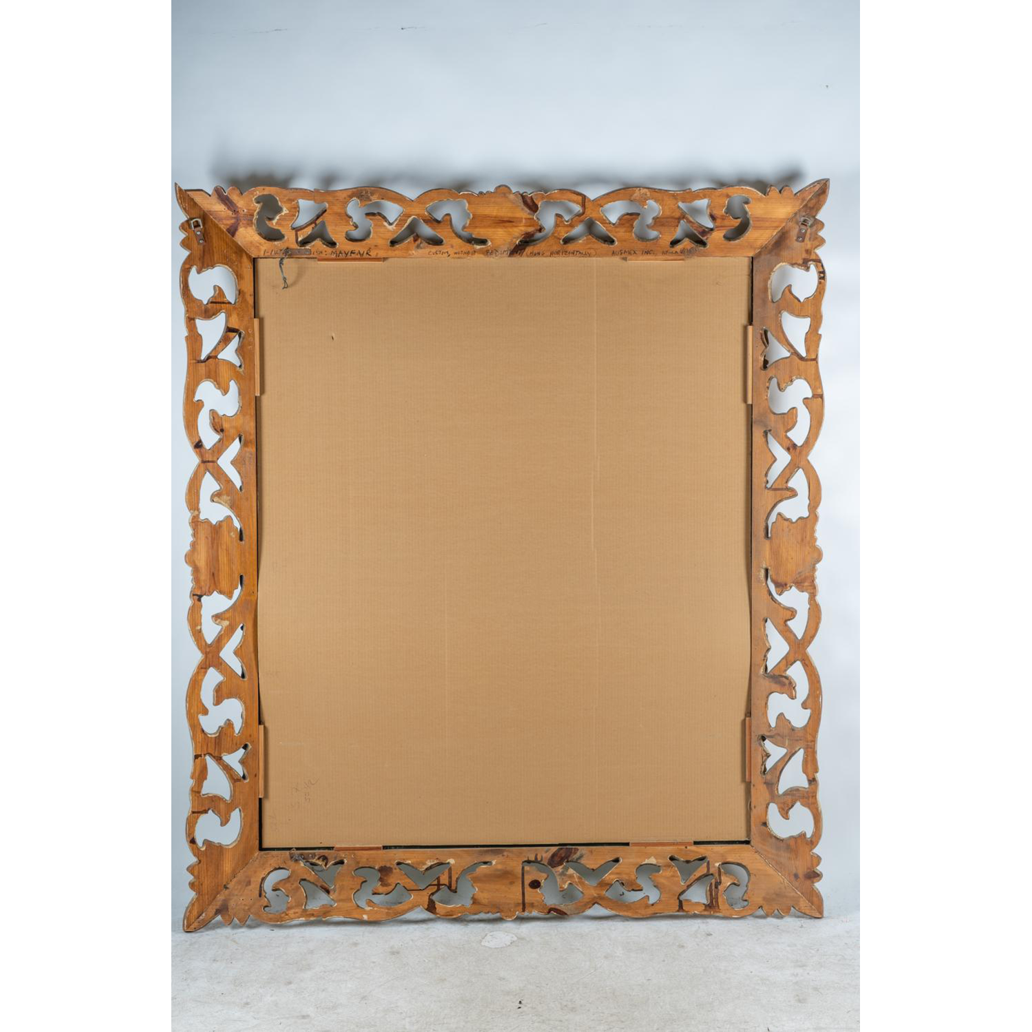 AF7-101: LATE 20TH C OVERSIZED  CARVED ACANTHUS LEAF FRAME WITH MIRROR