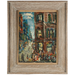 Pascal Cucaro -Mid Century Street Scene - Oil on Board Painting | Work of Man