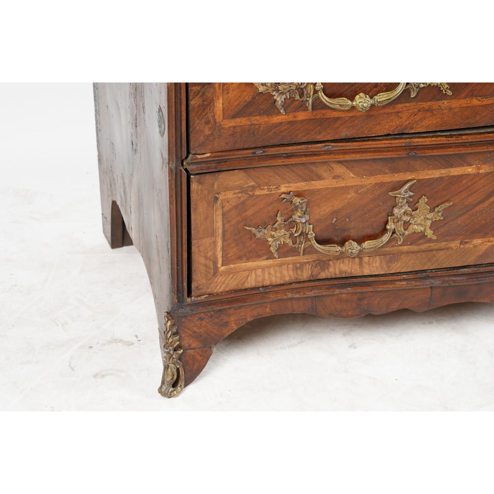 AF4-199: ANTIQUE 18TH CENTURY FRENCH LOUIS XV INLAID MARQUETRY CHEST OF DRAWERS