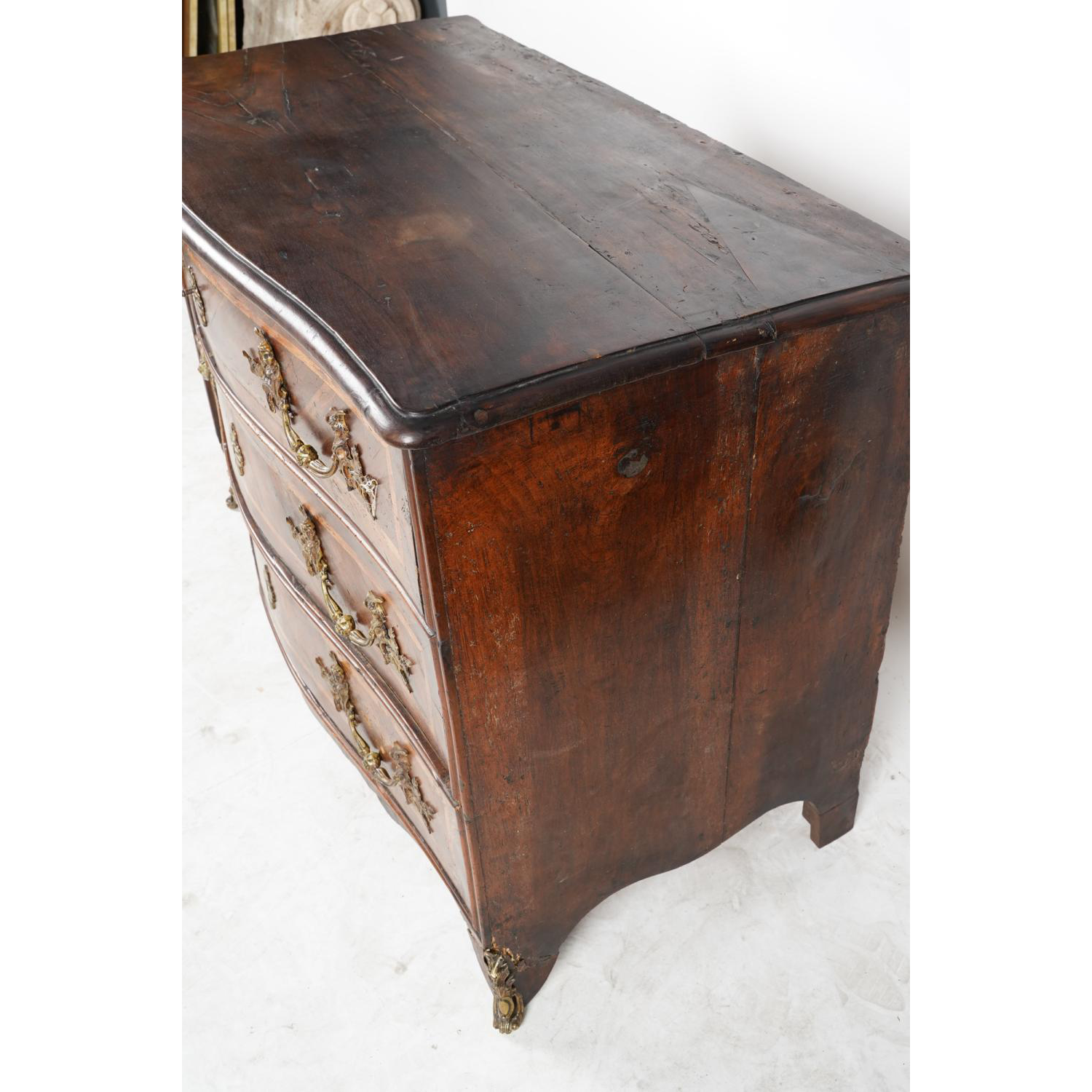 AF4-199: ANTIQUE 18TH CENTURY FRENCH LOUIS XV INLAID MARQUETRY CHEST OF DRAWERS