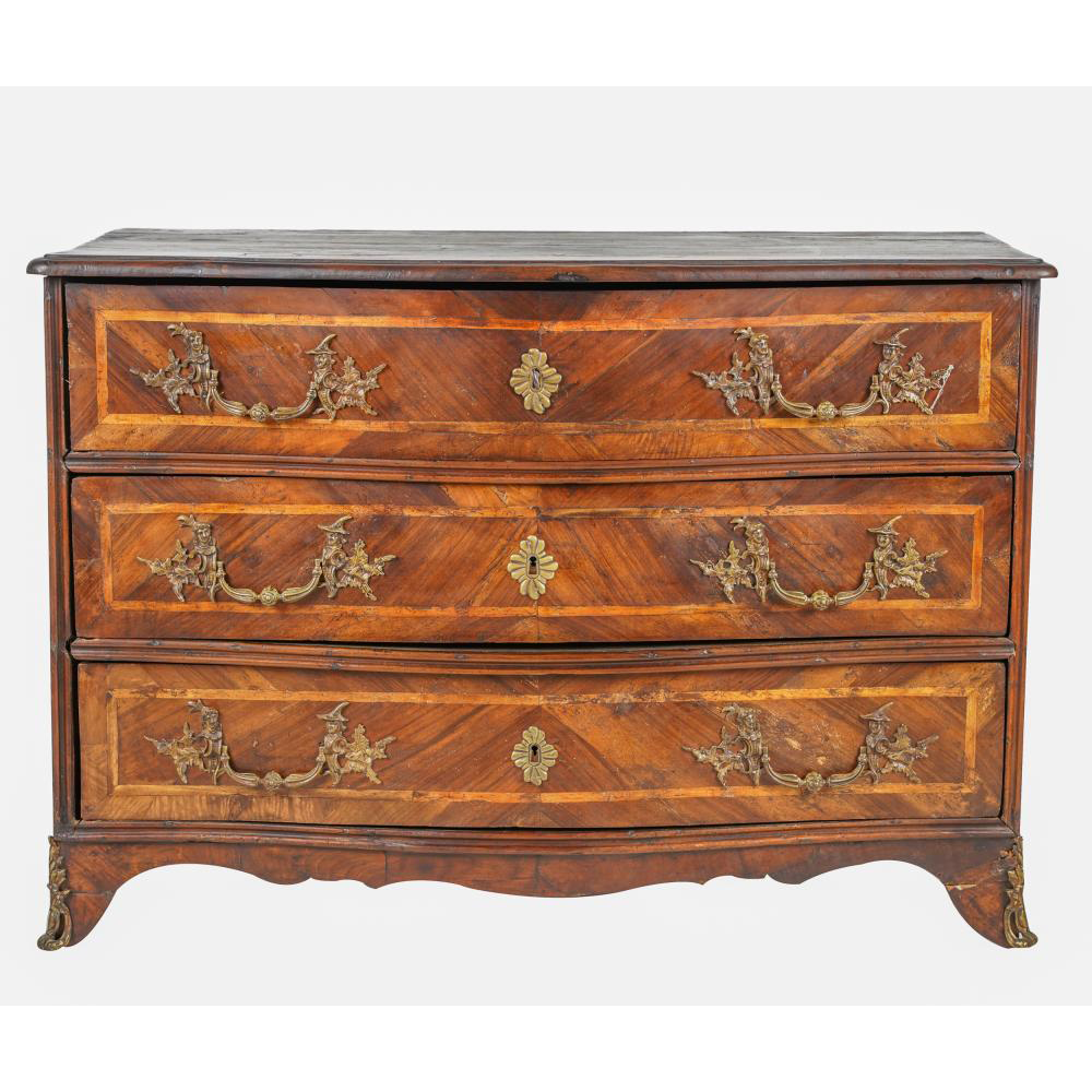 ANTIQUE LOUIS XV INLAID MARQUETRY CHEST | Work of Man      