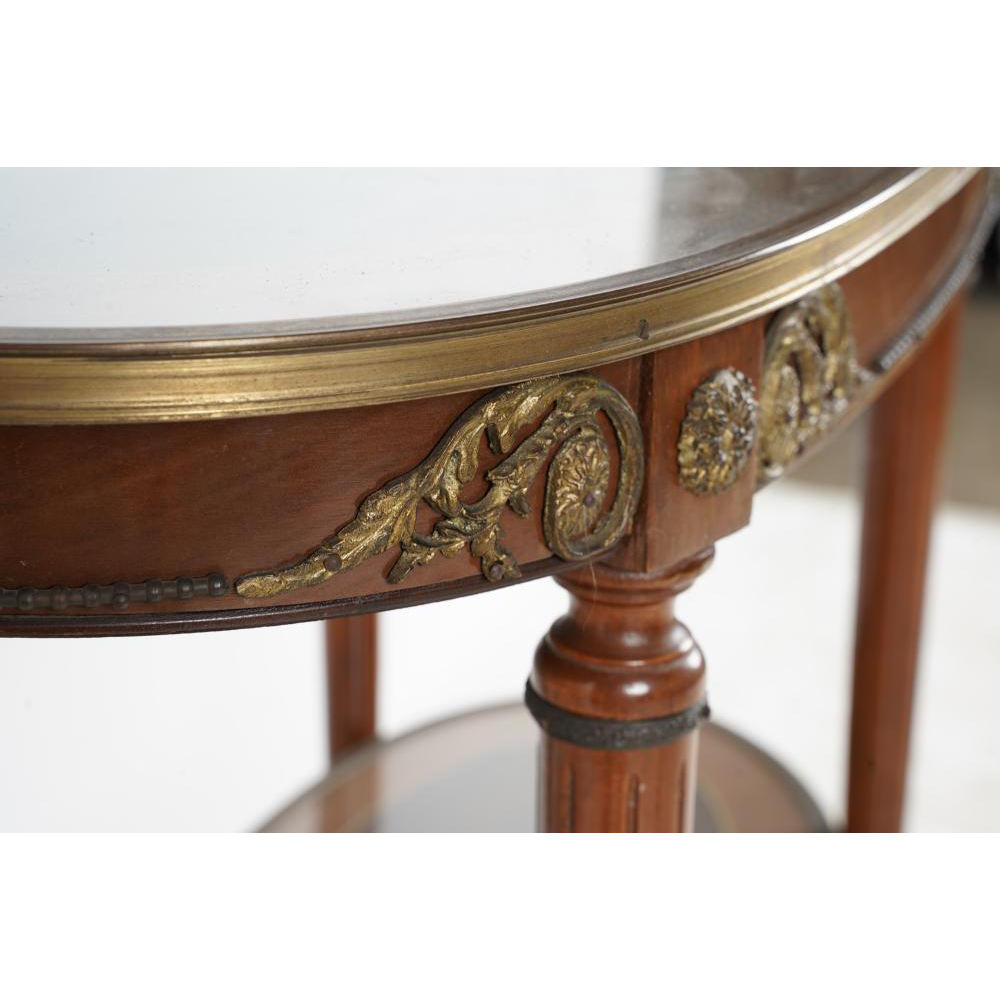 AF1-189: ANTIQUE LATE 19TH CENTURY FRENCH LOUIS XVI STYLE INLAID SERVING CART