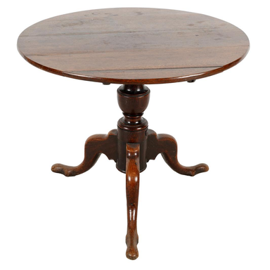 ANTIQUE GEORGIAN OAK TILT TOP TRIPOD TABLE | Work of Man