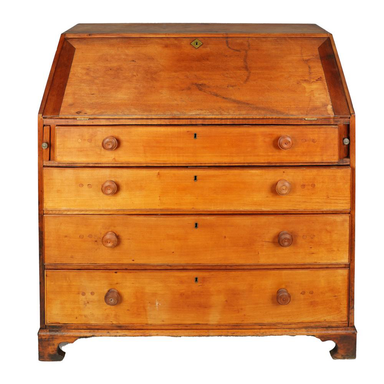 ANTIQUE AMERICAN CHERRYWOOD SECRETARY CHEST | Work of Man