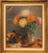 E. Pas - Floral Still Life With Violin - Oil on Canvas Painting | Work of Man