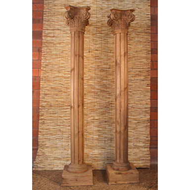 Antique Carved Wood Iconic Architectural Columns | Work of Man