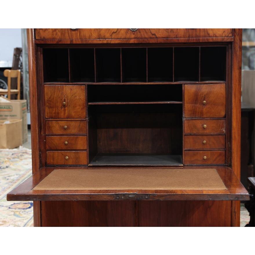 AF5-130: ANTIQUE EARLY 19TH CENTURY AUSTRIAN BIEDERMEIER SECRETARY ABATTANT