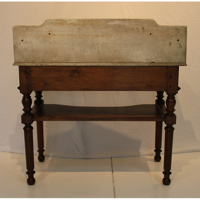 AF1-107: Antique Late 19th Century American Walnut, Marble Top Wash Stand