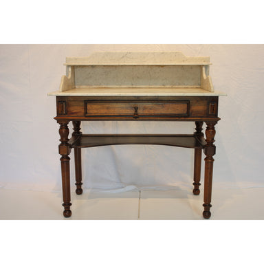 Antique merican Walnut Marble Top Wash Stand | Work of Man