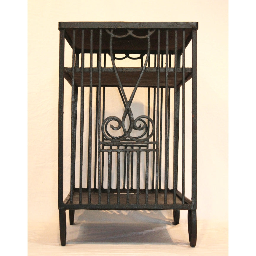 AF1-167:  Antique Circa 1920 Art Deco Hand Forged Wrought Iron Side Table