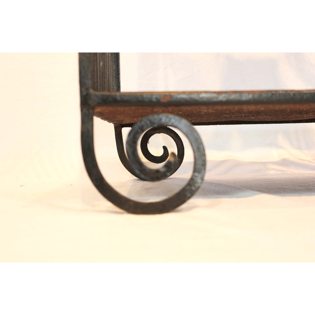 AF1-167:  Antique Circa 1920 Art Deco Hand Forged Wrought Iron Side Table