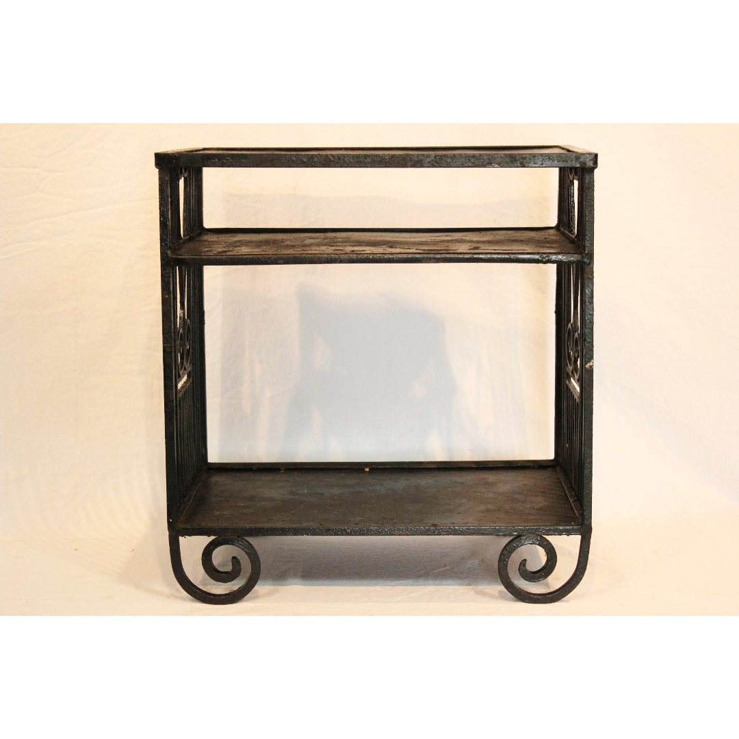 AF1-167:  Antique Circa 1920 Art Deco Hand Forged Wrought Iron Side Table