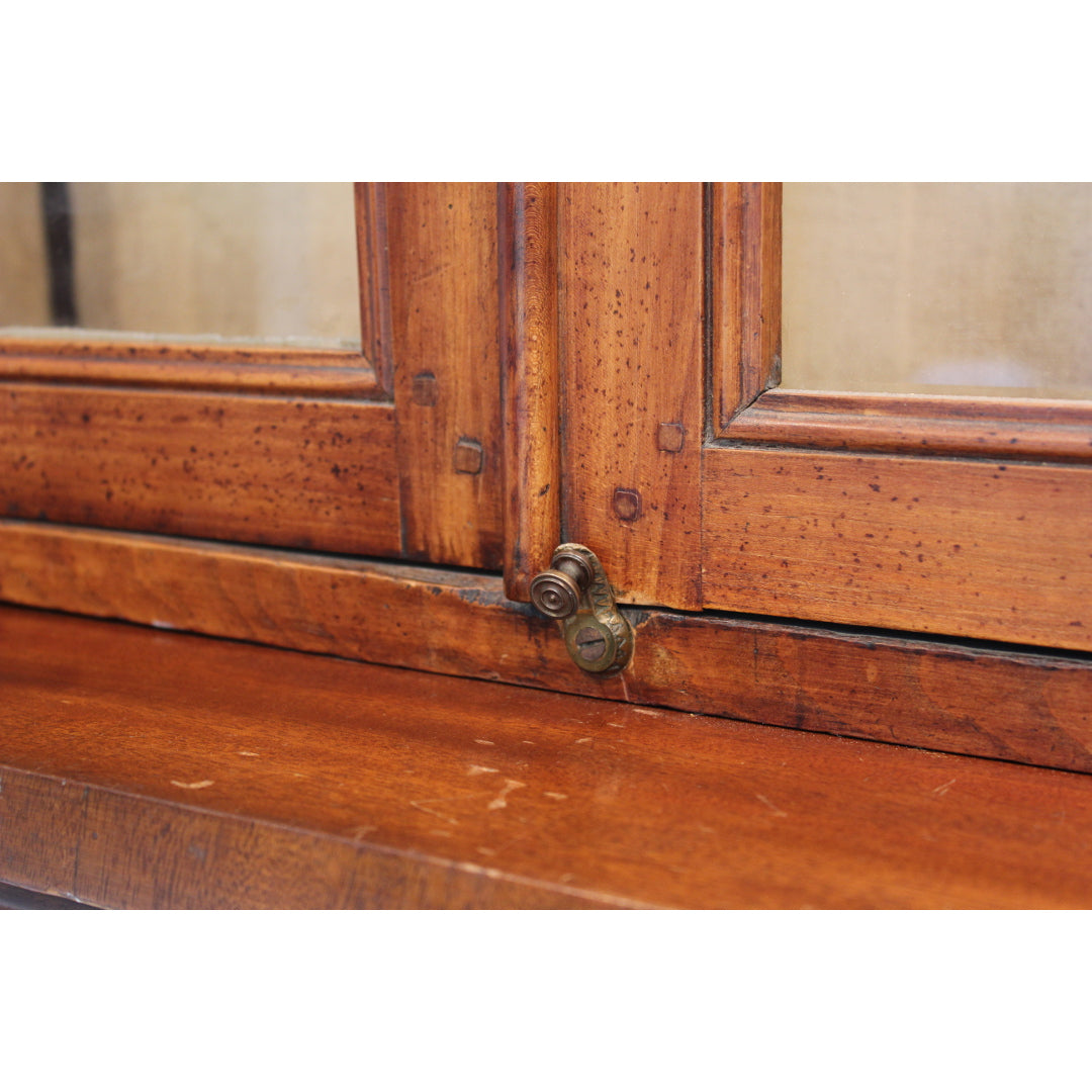 AF3-175: Antique Marriage of an Early 19th Century French Provincial Fruitwood Bookcase