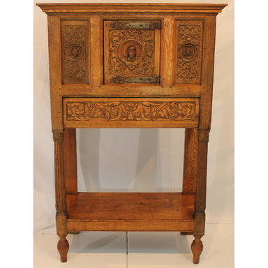 Antique Oak Reliquary Cabinet | Work of Man
