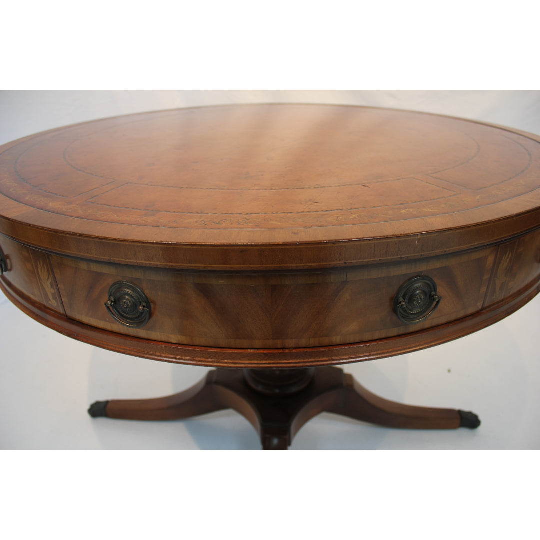 AF1-216: Antique Early 20th Century Leather Top George III Rent Table