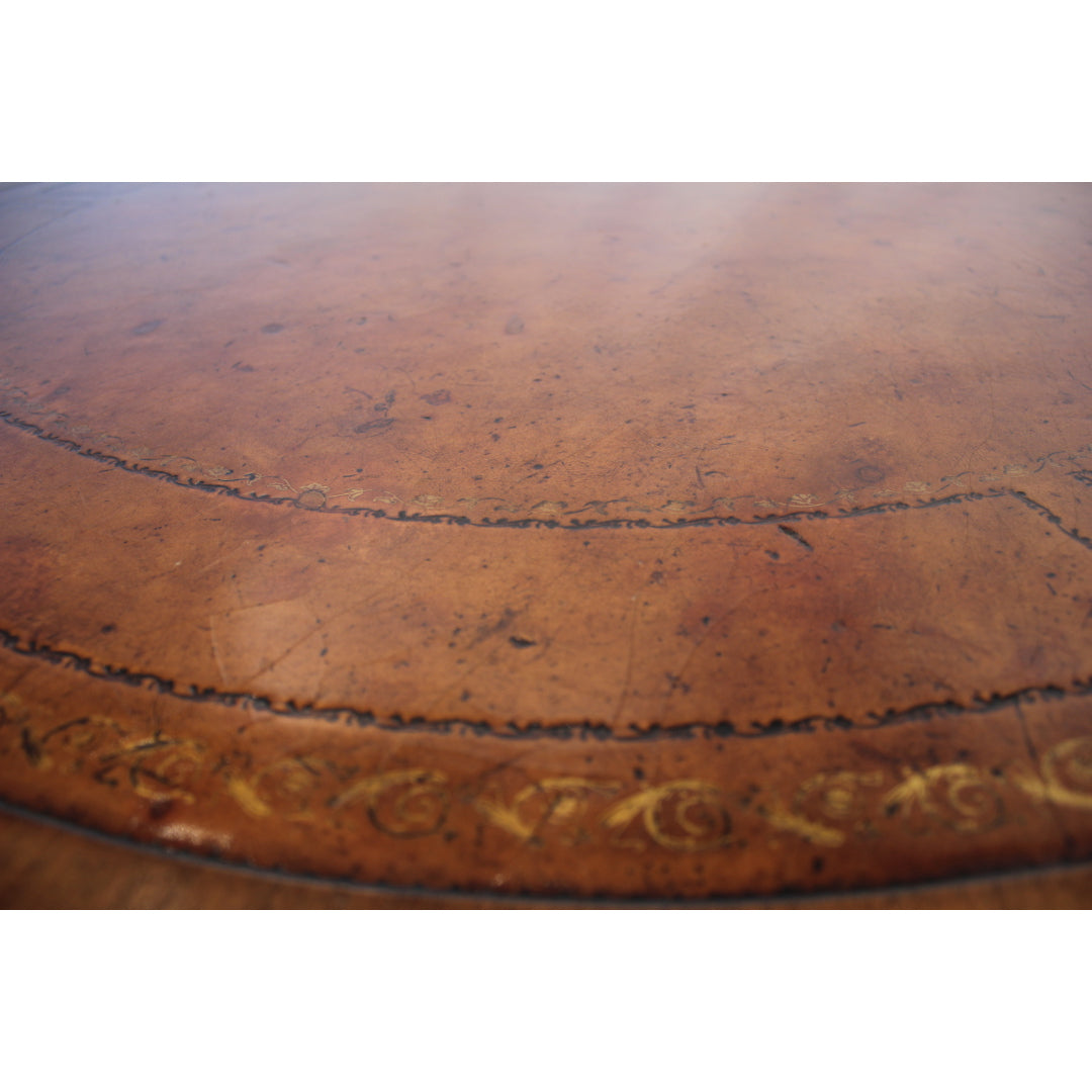 AF1-216: Antique Early 20th Century Leather Top George III Rent Table