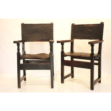 Antique Spanish Baroque Arm Chairs | Work of Man