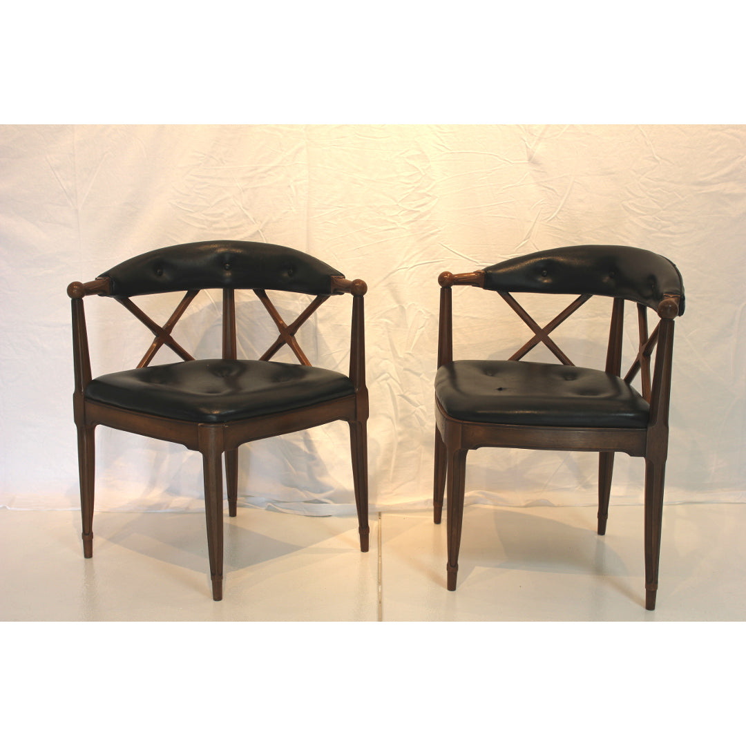 Vintage Mid Century Corner Arm Chairs | Work of Man