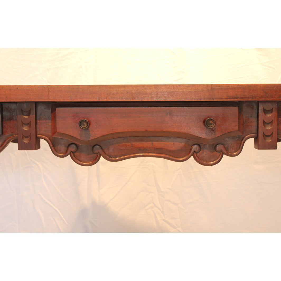 AF1-317: Antique Late 19th Century Mahogany Spanish Colonial Revival Console Table