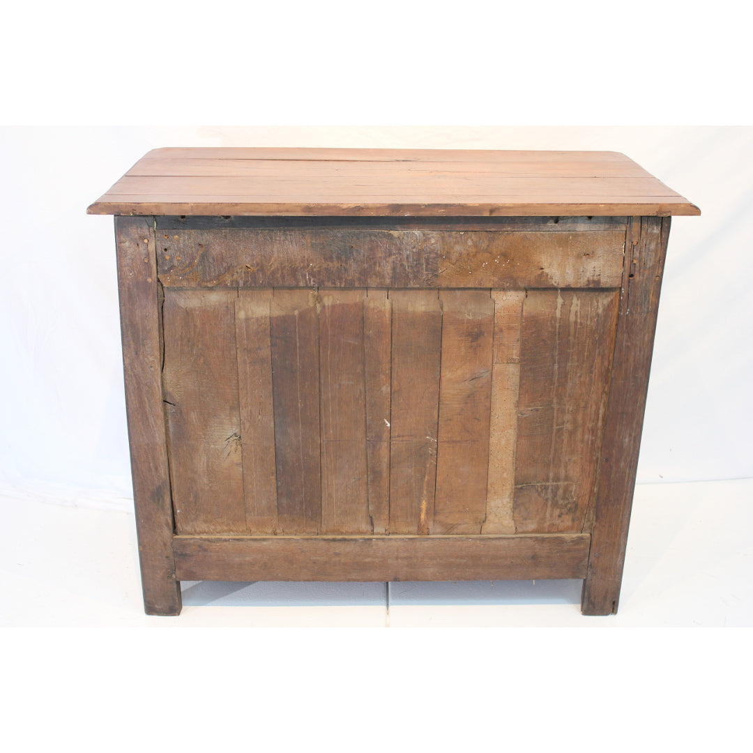 AF3-327: Antique Early 19th Century French Provincial Fruitwood Cupboard with a Single Drawer Over 2 Doors