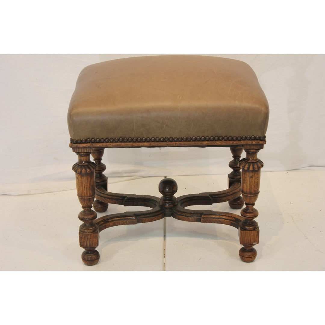 Antique Oak Louis XIV Stool | Work of Man