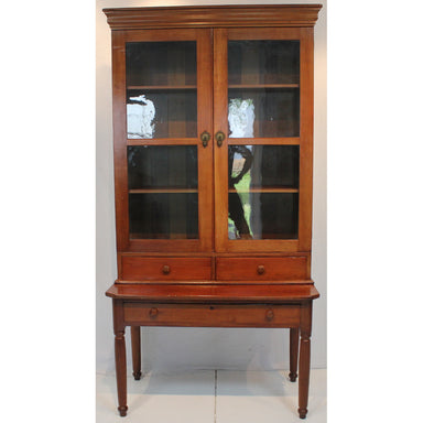 Antique French Provincial Fruitwood Display Cabinet | Work of Man
