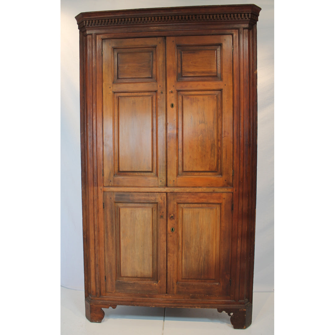 Antique American Pine Corner Cabinet | Work of Man
