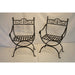 Antique Spanish Colonial Revival Wrought Iron Arm Chairs | Work of Man