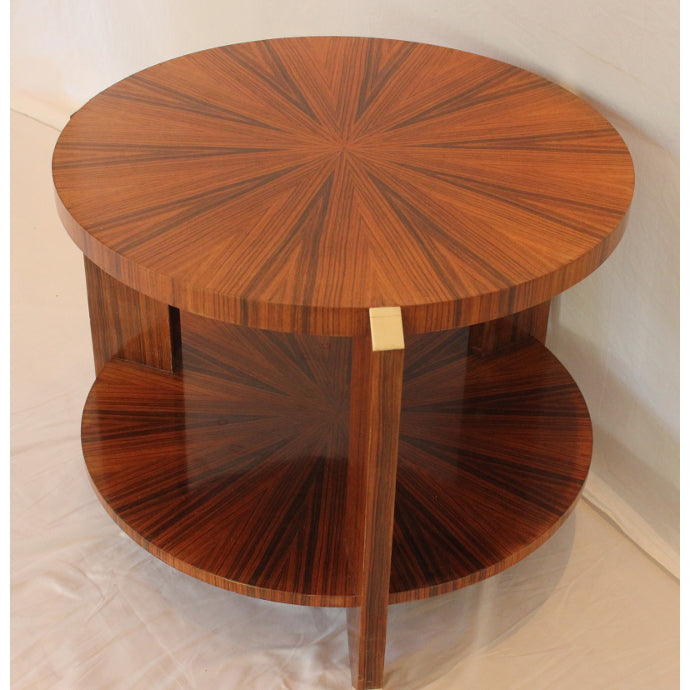 Antique French Art Deco Starburst Side Table | Work of Man