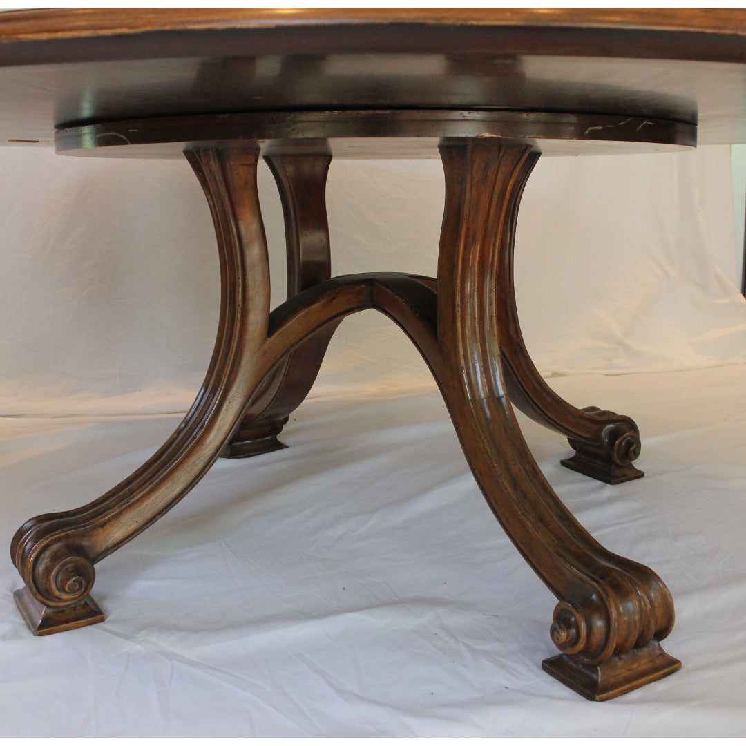 AF1-356: Late 20th C Therien Studio Workshops - Highly Figured, Large Walnut Circular Dining Table