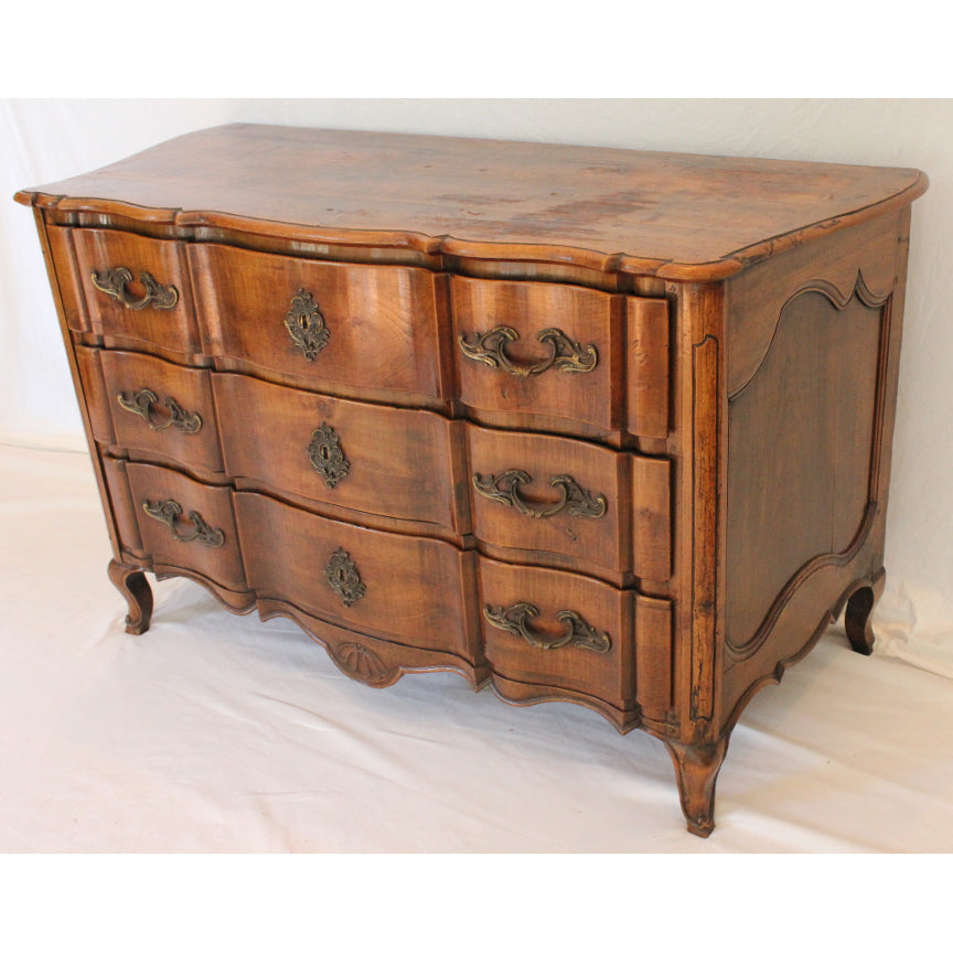 AF4-358: Antique 18th Century Louis XV Walnut Chest of Drawers