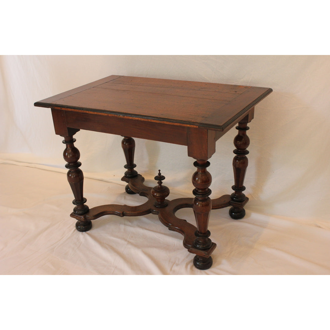 Antique William & Mary Walnut Library Table With Drawer