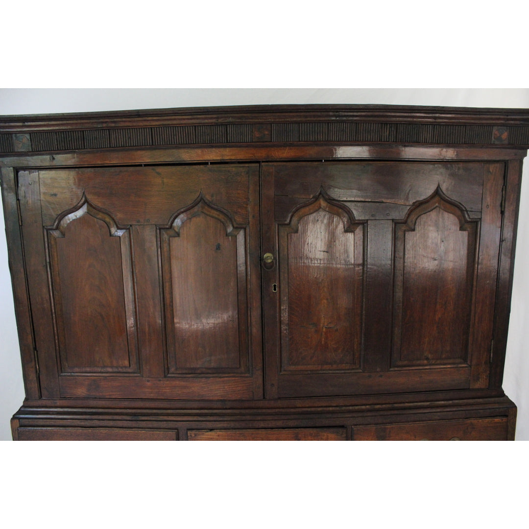 AF3-367: Antique Late 18th Century English Oak Georgian Cupboard