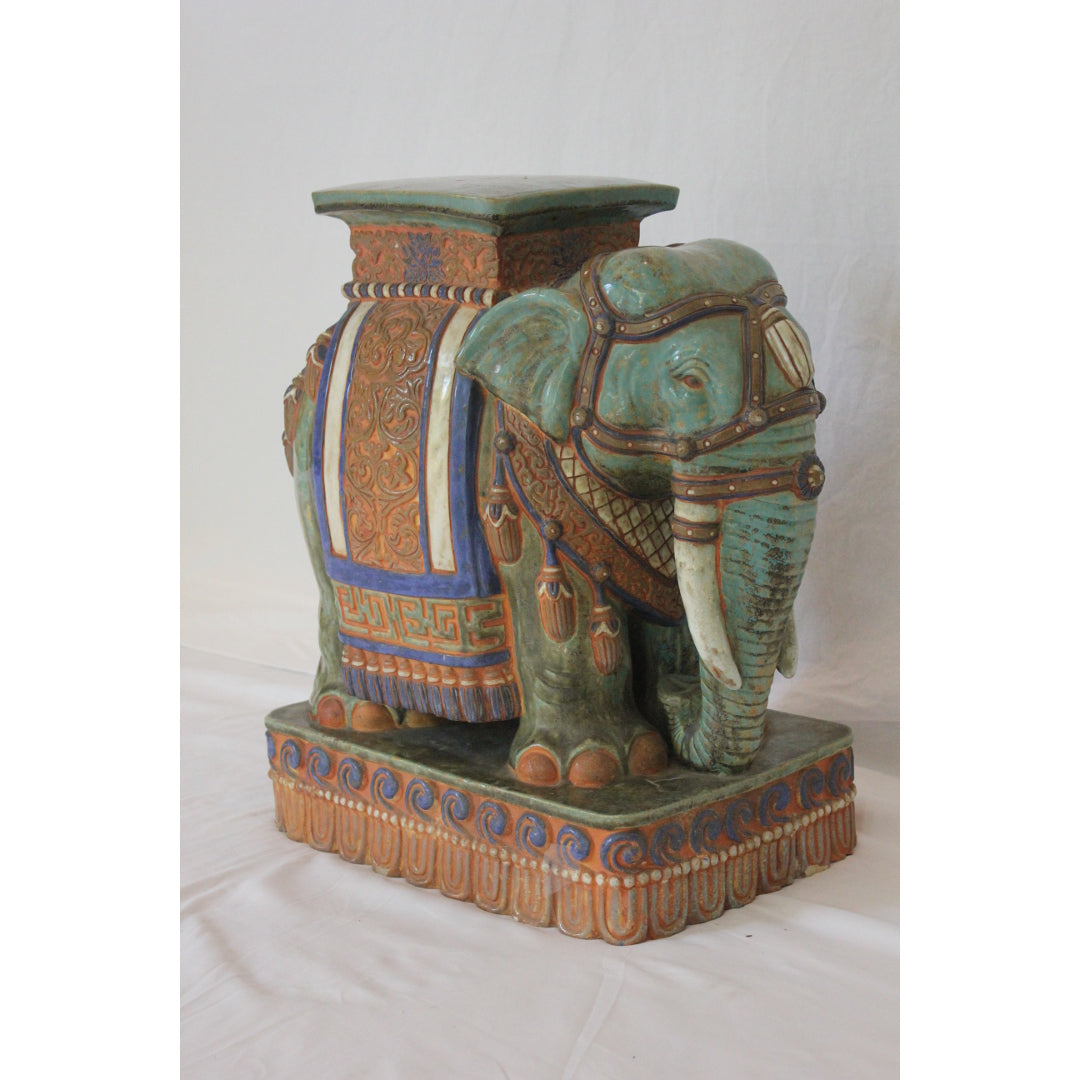 Antique Chinese Elephant Garden Seat | Work of Man