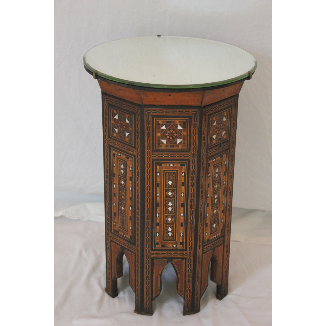 Antique Moroccan Inlaid Side Table | Work of Man