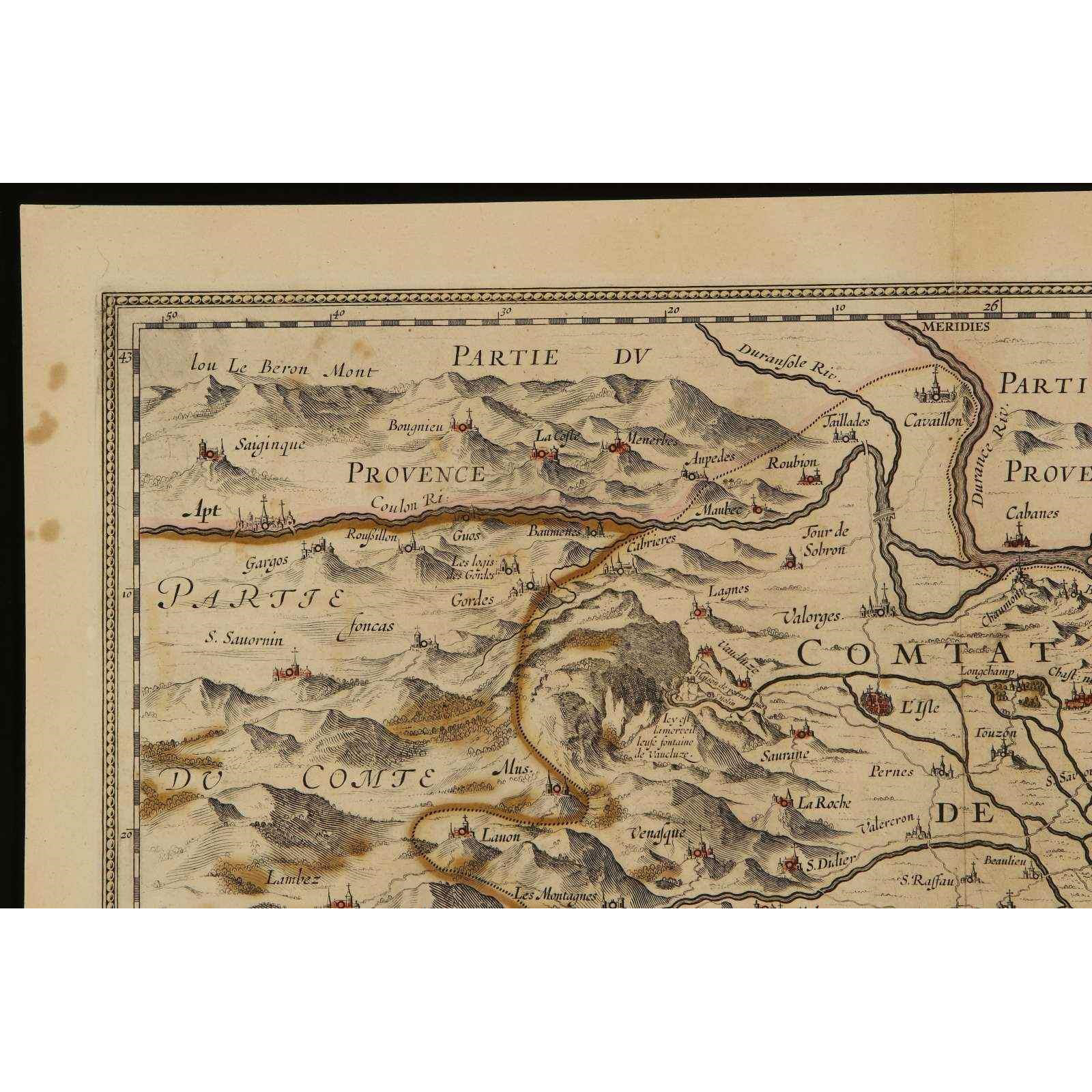 AW7-021: Johannes Jansson - Circa 1653 Map of France - Engraving