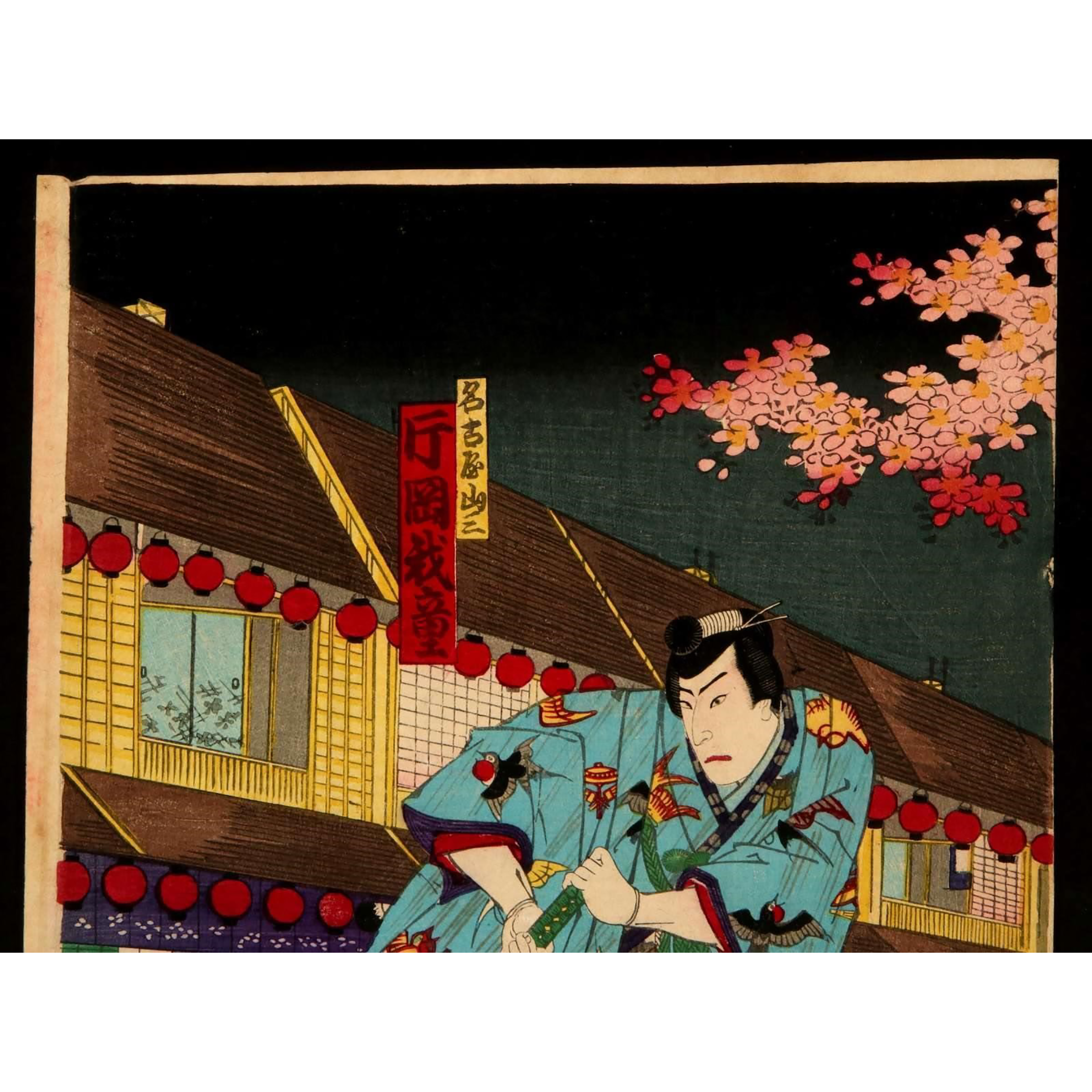 AW10-004: 19TH CENTURY JAPANESE WOODBLOCK TRIPTYCH PRINT