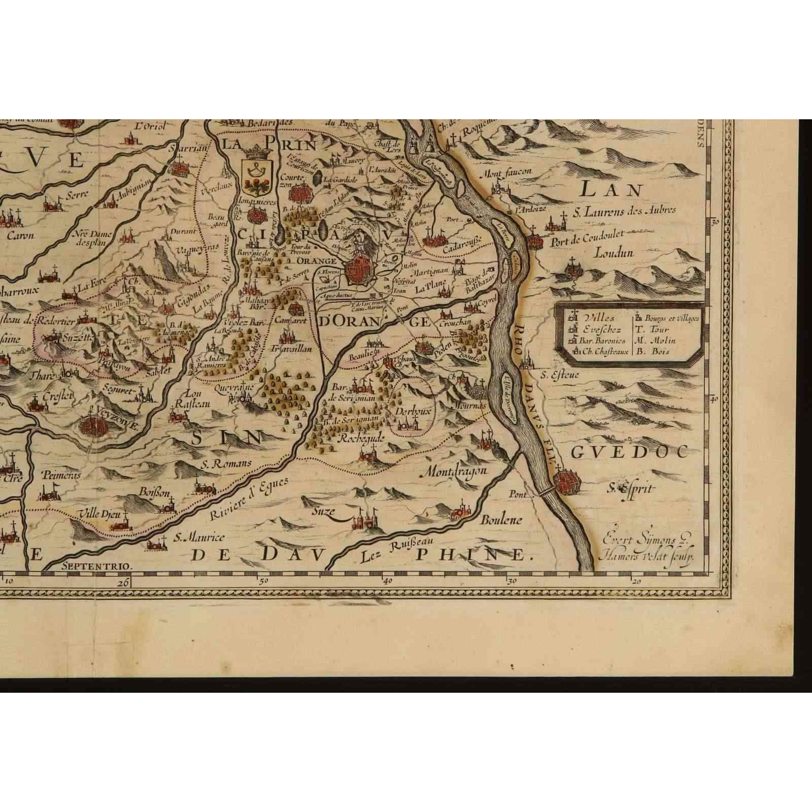 AW7-021: Johannes Jansson - Circa 1653 Map of France - Engraving