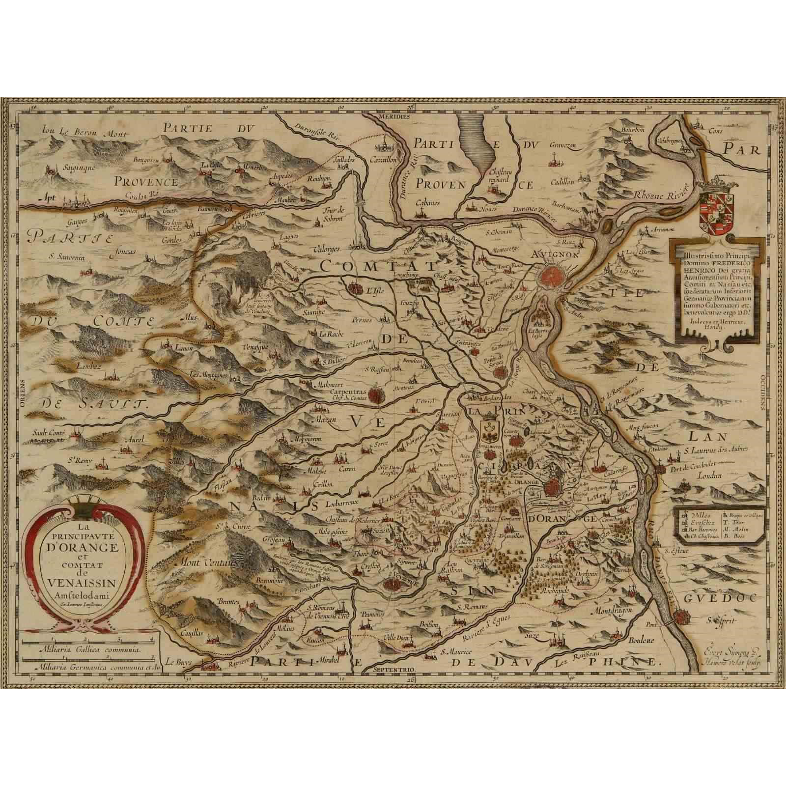 AW7-021: Johannes Jansson - Circa 1653 Map of France - Engraving