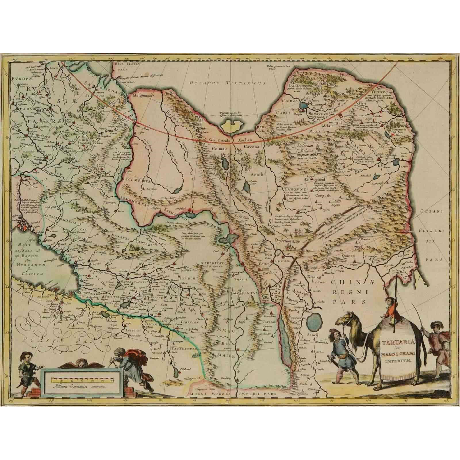 AW7-022: Johannes Jansson - Circa 1657 Map of China - Engraving